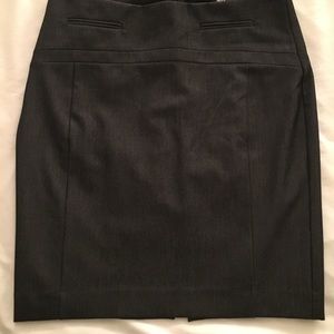 Above the knee, dressy chambray pencil skirt